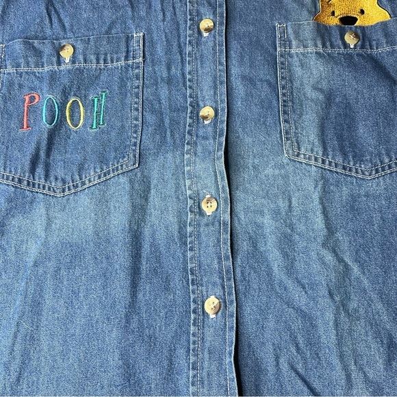 VTG Winnie the Pooh Denim Vest Size Medium - Embroidered Disney - Picture 3 of 6